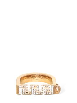 商品Versace | Greek Motif Crystal Ring,商家LUISAVIAROMA,价格¥2511图片