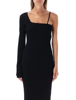 Helmut Lang | Helmut Lang One-Shoulder Ribbed Knitted Top商品图片,5.9折起