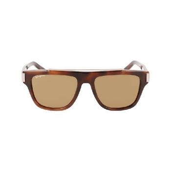 Salvatore Ferragamo | Brown Browline Unisex Sunglasses SF1032S 229 54商品图片,2.6折