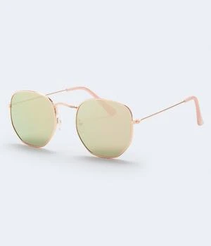 推荐Aeropostale Women's Rounded Geometric Sunglasses商品