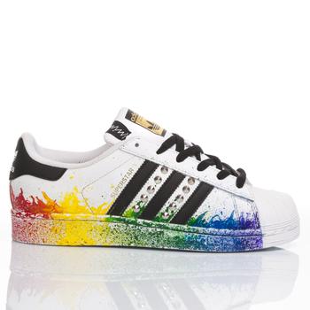 推荐Adidas Womens Multicolor Leather Sneakers商品