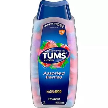 TUMS | TUMS Ultra Strength Chewable Antacid Tablets, Assorted Berries, 265 ct.,商家Sam's Club,价格¥104