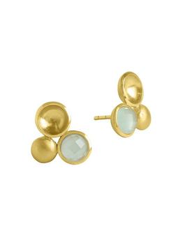 商品Dean Davidson | Sol 22K Gold-Plated Gemstone Stud Earrings,商家Saks Fifth Avenue,价格¥1253图片