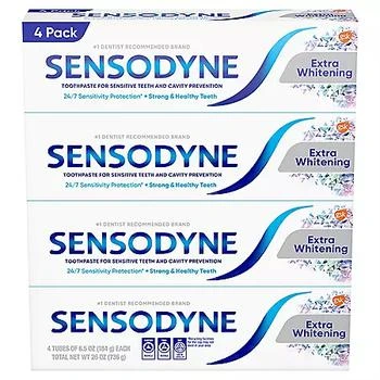 Sensodyne | Sensodyne Extra Whitening Toothpaste, 6.5 oz., 4 pk.,商家Sam's Club,价格¥216