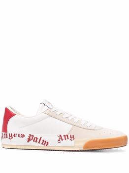 推荐Palm Angels Men's  White Leather Sneakers商品