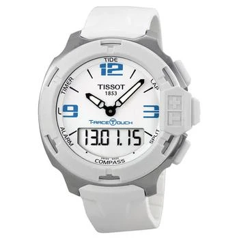 推荐T-Race Touch White Analog Digital Dial White Synthetic Strap Unisex Watch T0814201701701商品