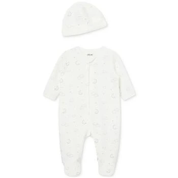 Little Me | Baby Boy or Baby Girl Quilt Footed Coverall and Hat, 2 Piece Set 6折×额外8.5折, 独家减免邮费, 额外八五折