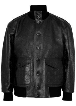 商品Gucci | GG-monogrammed leather jacket,商家Harvey Nichols,价格¥34422图片
