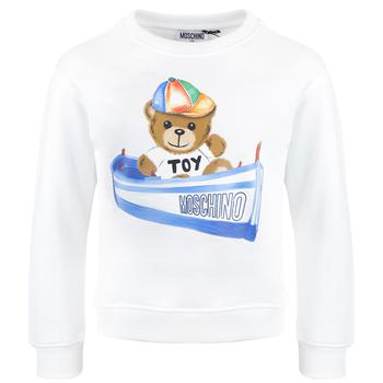 商品Moschino | White Sailboat Teddy Sweatshirt,商家Designer Childrenswear,价格¥813图片