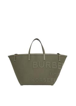 美国burberry tote, Burberry | Mini horseferry linen cotton canvas beach tote商品图片 