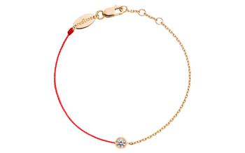 商品18ct rose gold and diamond pure thread and chain bracelet (red),商家Harvey Nichols,价格¥4985图片