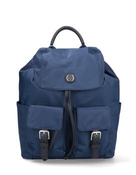 tory burch lee双肩包, Tory Burch | Tory Burch Logo Plaque Drawstring Backpack商品图片 7.2折
