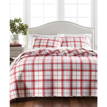 商品Martha Stewart | Windowpane Yarn-Dye Flannel Quilt, Twin, Created For Macy's,商家Macy's,价格¥401图片