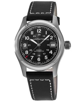 Hamilton | Hamilton Khaki Field Auto 38MM Black Dial Leather Strap Men's Watch H70455733商品图片,8.5折