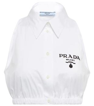 Prada | Cotton-blend crop top商品图片,