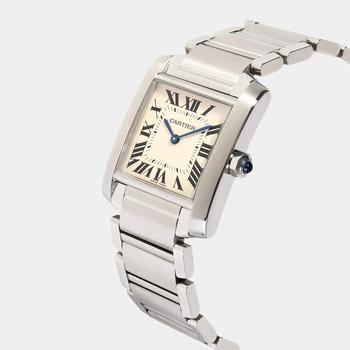 美国卡地亚坦克, [二手商品] Cartier | Cartier Silver Stainless Steel Tank Francaise WSTA0005 Women's Wristwatch 25 x 7 MM商品图片 8.7折