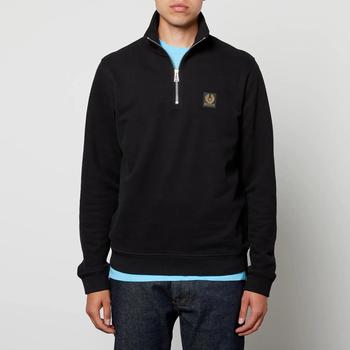 推荐Belstaff Logo-Detailed Cotton-Fleece Half-Zip Sweatshirt商品