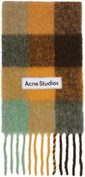 Acne Studios | Brown & Orange Check Scarf 独家减免邮费