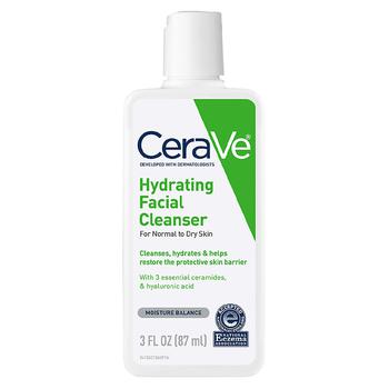 CeraVe | Hydrating Face Cleanser, Fragrance-Free Face Wash with Hyaluronic Acid商品图片,满$60享8折, 独家减免邮费, 满折