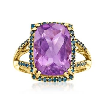 Ross-Simons | Amethyst and . Diamond Ring in 14kt Yellow Gold,商家Premium Outlets,价格¥6267