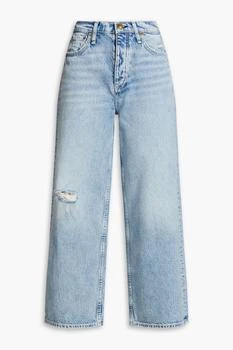 Rag & Bone | Malvern cropped distressed high-rise wide-leg jeans,商家THE OUTNET US,价格¥307