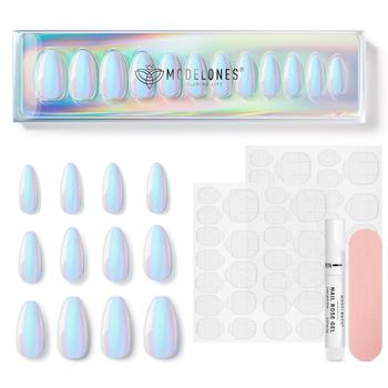 商品MODELONES | Light Up - 24 Fake Nails 12 Sizes Short Almond Press on Nails Kit,商家MODELONES,价格¥108图片