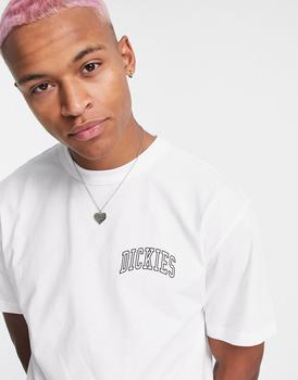 迪克斯是什么牌子, DICKIES | Dickies Aitkin chest t-shirt in white Exclusive at ASOS商品图片 