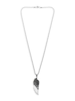 商品Stainless Steel Angel Wing Pendant Necklace,商家Saks OFF 5TH,价格¥159图片