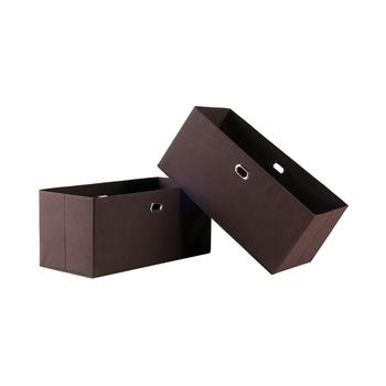 商品Winsome | Torino 2-Pc Set Folding Fabric Baskets Chocolate,商家Macy's,价格¥201图片