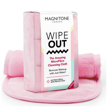 推荐Magnitone London WipeOut! MicroFibre Cleansing Cloth with Antibacterial Protection - Pink (Pack of 3)商品