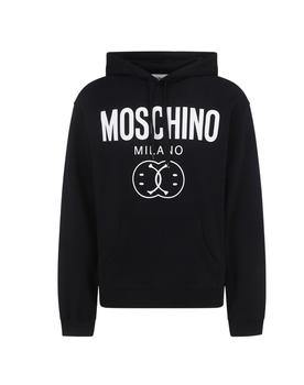 时尚莫斯奇诺卫衣男装, Moschino | Moschino Logo Printed Drawstring Hoodie商品图片 6.7折起