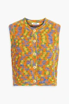 推荐90s marled crochet-knit cotton vest商品