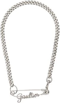 Jean Paul Gaultier | Silver 'The Gaultier Safety Pin' Necklace,商家Ssense US,价格¥2609