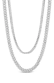 Sterling Forever | Everyday Layered Curb Chain Necklace,商家Nordstrom Rack,价格¥142