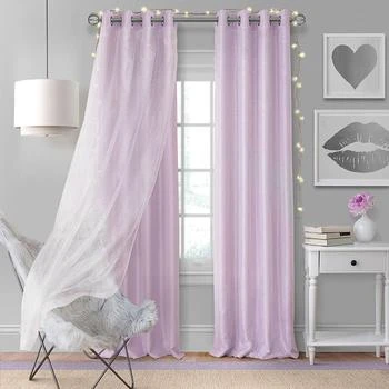 Elrene Home Fashions | Aurora Kids Room Darkening Layered Sheer Curtain Panel, 52" x 84",商家Bloomingdale's,价格¥323
