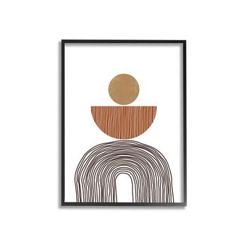 商品Stupell Industries | Boho Shapes Stacked Abstract Round Curves Brown White Art, 11" x 14",商家Macy's,价格¥445图片