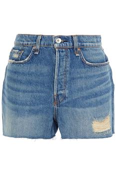 product Distressed denim shorts image