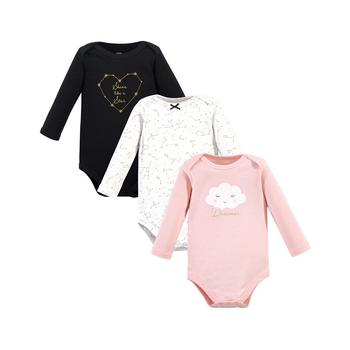 Hudson | Baby Girls Long Sleeve Bodysuits, Pack of 3商品图片,