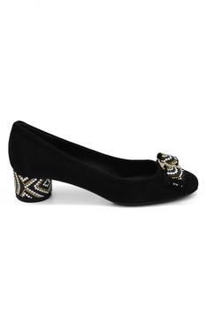 Salvatore Ferragamo | Luxury Shoes For Women   Salvatore Ferragamo Pumps In Black Suede商品图片,9折