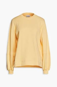 Ganni | Embroidered cotton-blend fleece sweatshirt 2.5折起