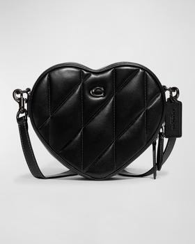 推荐Heart Quilted Leather Crossbody Bag商品