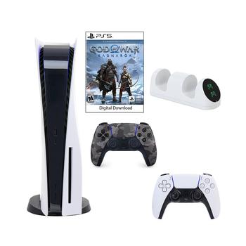 商品Playstation | Sony 5 Core Console with God of War: Ragnarok with Dual Charger and DualSense Controller in Grey Camo,商家Macy's,价格¥5724图片