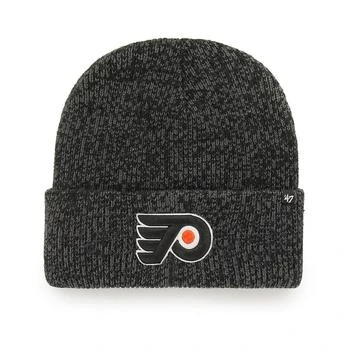 推荐Men's '47 Black Philadelphia Flyers Brain Freeze Cuffed Knit Hat商品