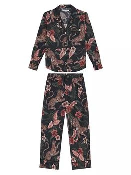 Desmond & Dempsey | Cotton Jungle 2-Piece Pajama Set,商家Saks Fifth Avenue,价格¥1566