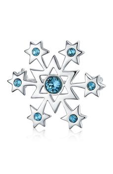 商品BLING JEWELRY | Sterling Silver CZ Snowflake Brooch,商家Nordstrom Rack,价格¥163图片