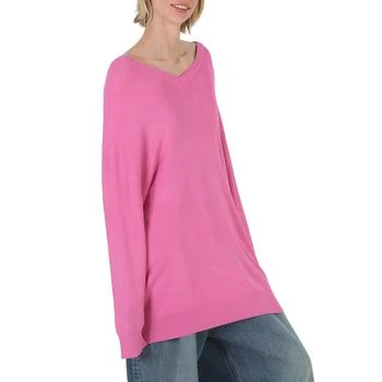 Balenciaga | Ladies Pink Oversized V-Neck Knit Sweater 3.1折, 满$200减$10, 满减