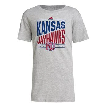Adidas | Kansas Jayhawks Graphic Crew Neck Short Sleeve T-Shirt,商家SHOEBACCA,价格¥95