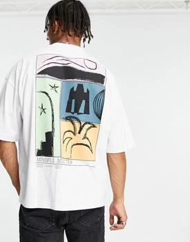 ASOS | ASOS DESIGN oversized t-shirt in white with abstract art back print,商家ASOS,价格¥133