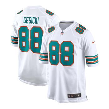 了解迈克达威, NIKE | Men's Mike Gesicki White Miami Dolphins Alternate Game Jersey商品图片 