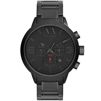 Armani Exchange | Men's Chronograph Black Stainless Steel Bracelet Watch 49mm 